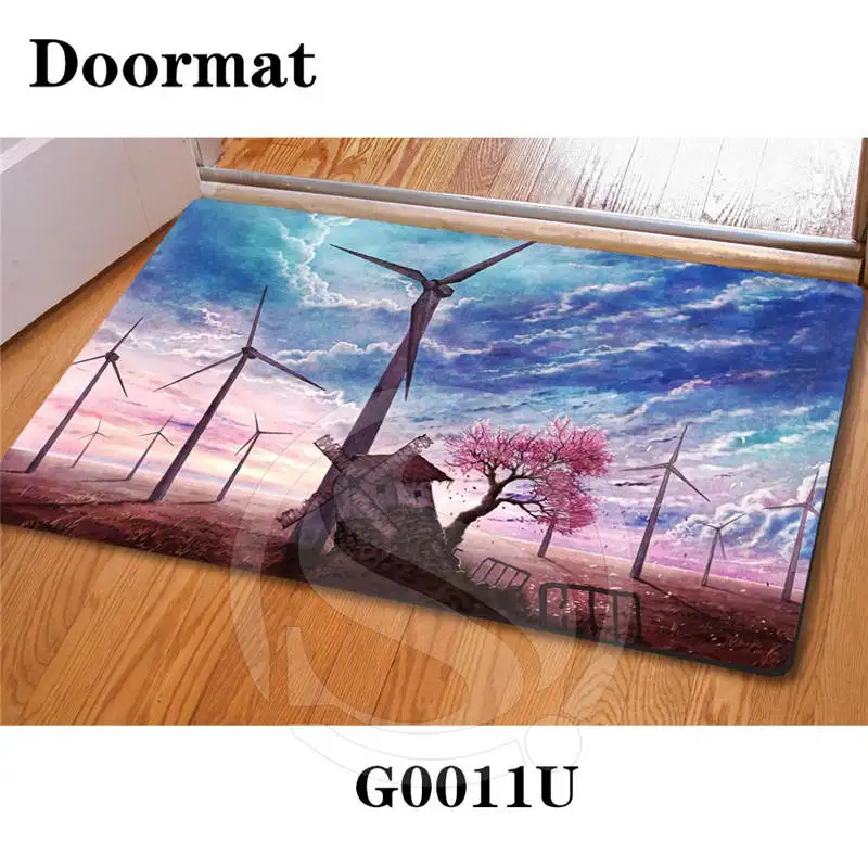Домашние украшения индивидуальные коврики Голландская ветряная мельница печать