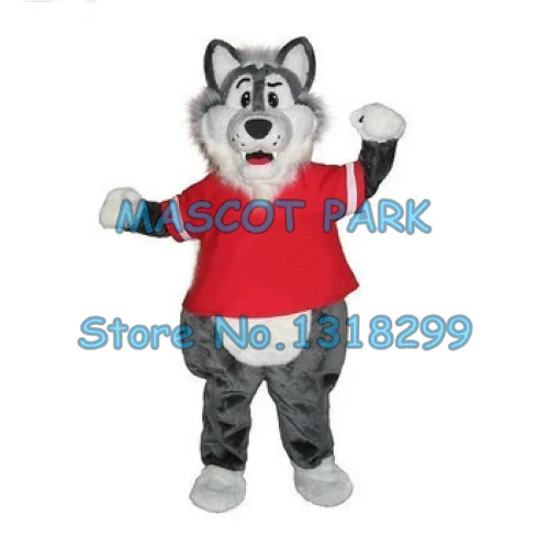 

mascot New big bad grey wolf Cartoon Mascot Costumes Custom Made Christmas Doll Plush Free Shipping fancy dress for carnival