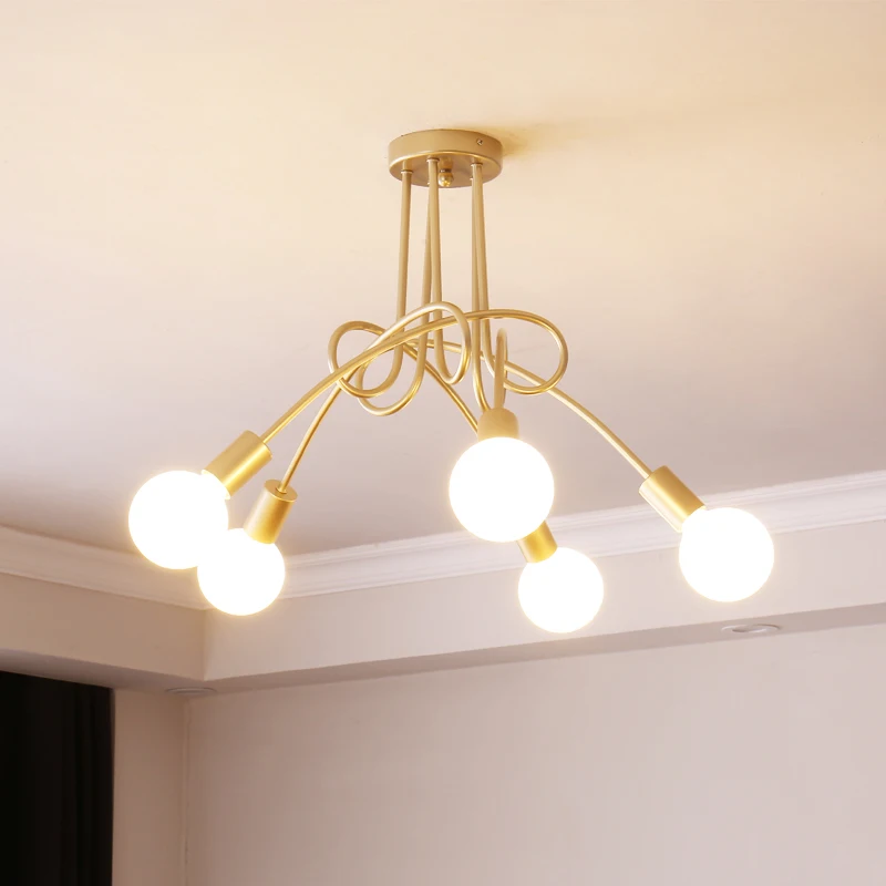 

Veayas white/black/blue Free shipping Simple Creative Black & white E27 ceiling lamp vintage modern brief led chandelier light