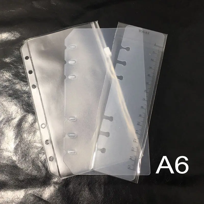 A6 2 шт., набор для переплетения, многофункциональный, A5, A6, A7, B7, этот необходимый аксессуар, 6 отверстий, бумажные пакеты - Цвет: A6