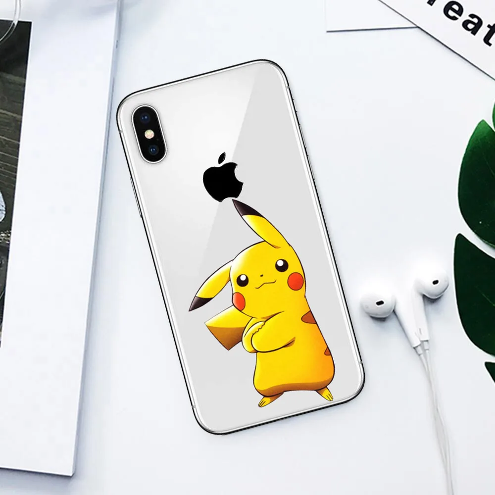 3D Cartoon Pocket Monsters Pokemons Pikachu Phone Soft silicone Cases Cover For iphone 7 6 6S 8 Plus 5S SE X XS XR MAX |