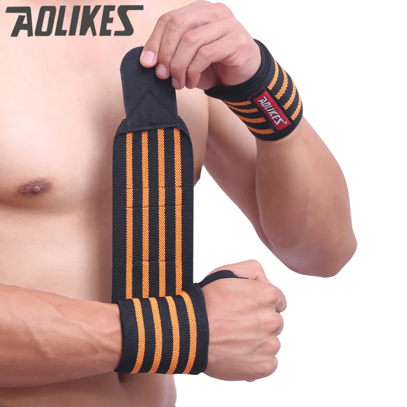 AOLIKES 1 пара наручных повязок, повязки для тяжелой атлетики, фитнеса, спортзала, спортивных напульсников, повязки на руку, 3 цвета, необходимые для тренировок
