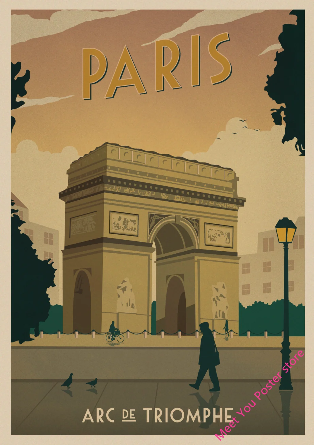 Майами/Япония/Мауи/PARIS/Стамбул/Бразилия/LOND0N/Искусство путешествия чайная кружка винтажные наклейки из крафт-бумаги для путешествий настенное стикер с изображением дома подарок на Рождество украшения A5