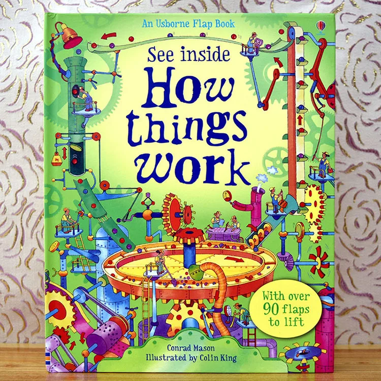 Великобритания английский 3D Usborne see inside откидная книга как дела работают обучение