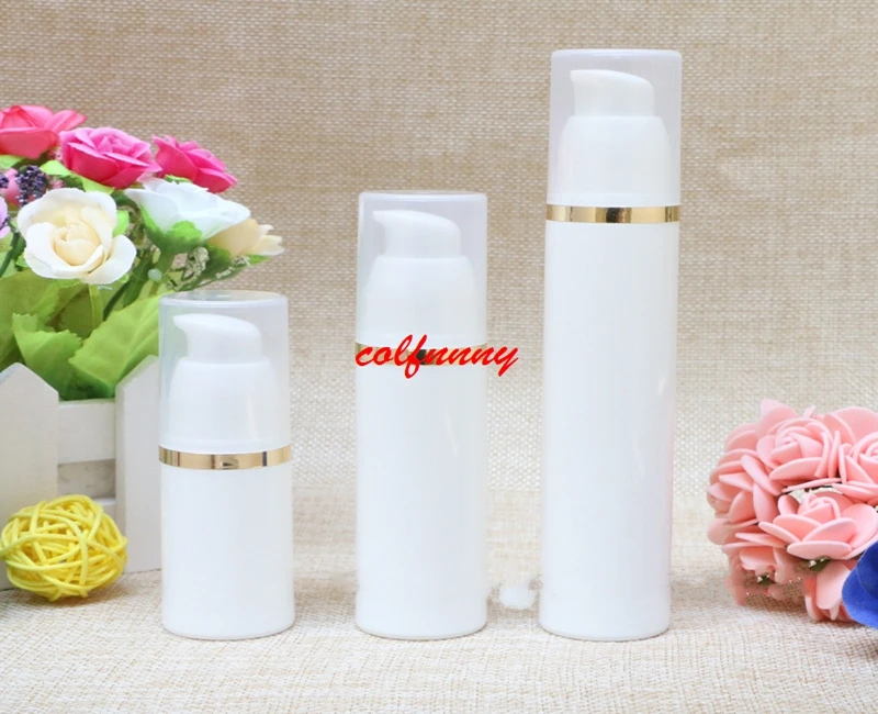 300 шт/партия белый AS 15 мл 30 50 безвоздушный бутылка насос очищающий крем банка