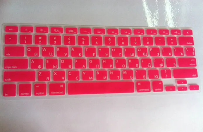 Русская версия США силиконовый мягкий чехол для клавиатуры протектор Mac Book Pro air