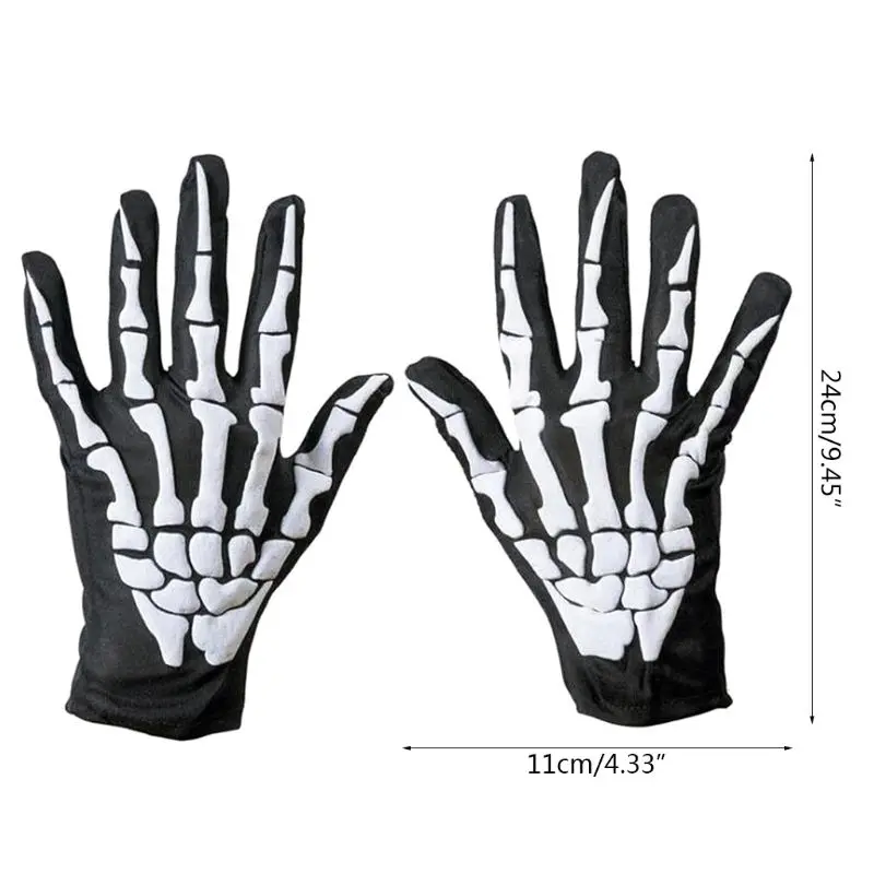 1 пара перчатки для езды на велосипеде мотоцикле Хэллоуин Череп коготь кость