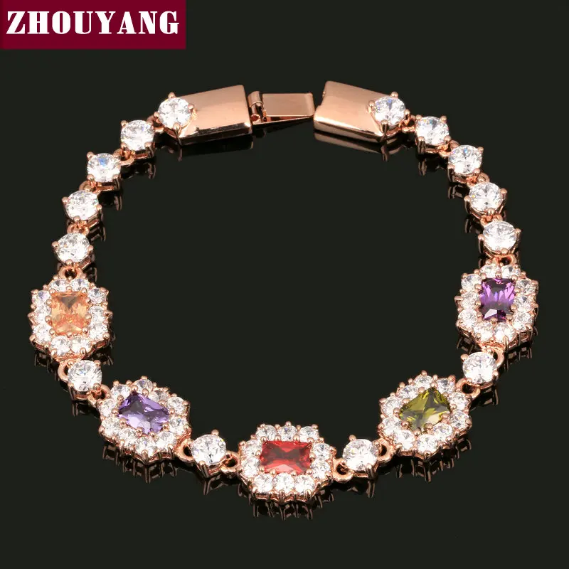 Classic Noble Rose Gold Color Bracelet Austrian Crystal Women Wedding Top Quality ZYH048 ZYH072 ZYH073 ZYH139 ZYH181 | Украшения и