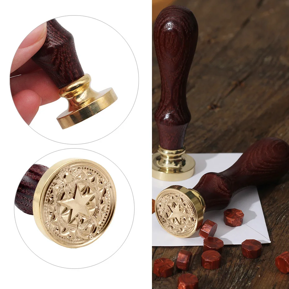 Восковая печать ретро Деревянная Классическая штамп декоративная фотография