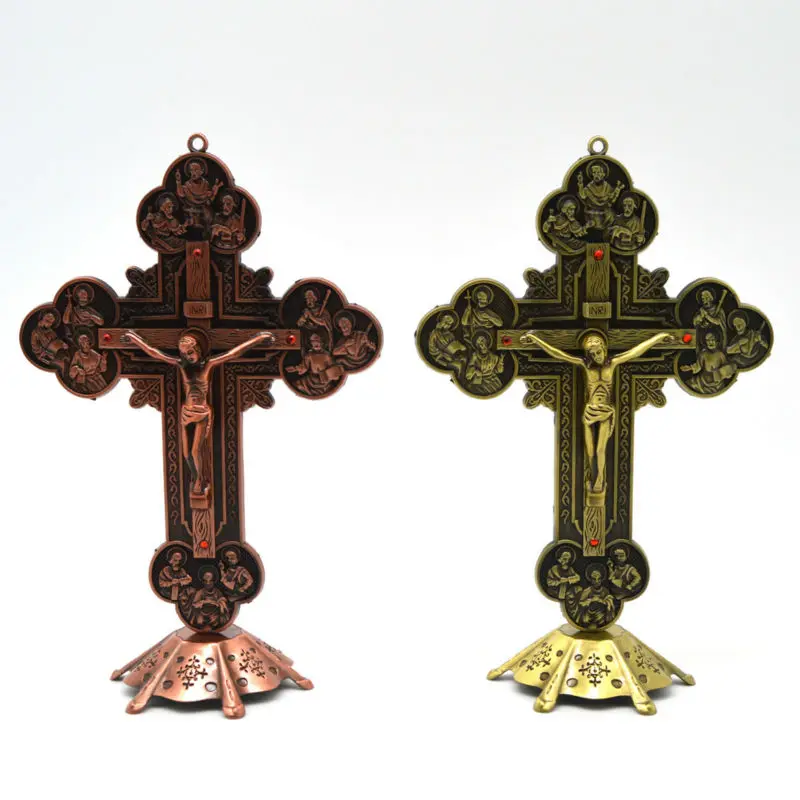 Модный большой размер католический распятие со многими священными