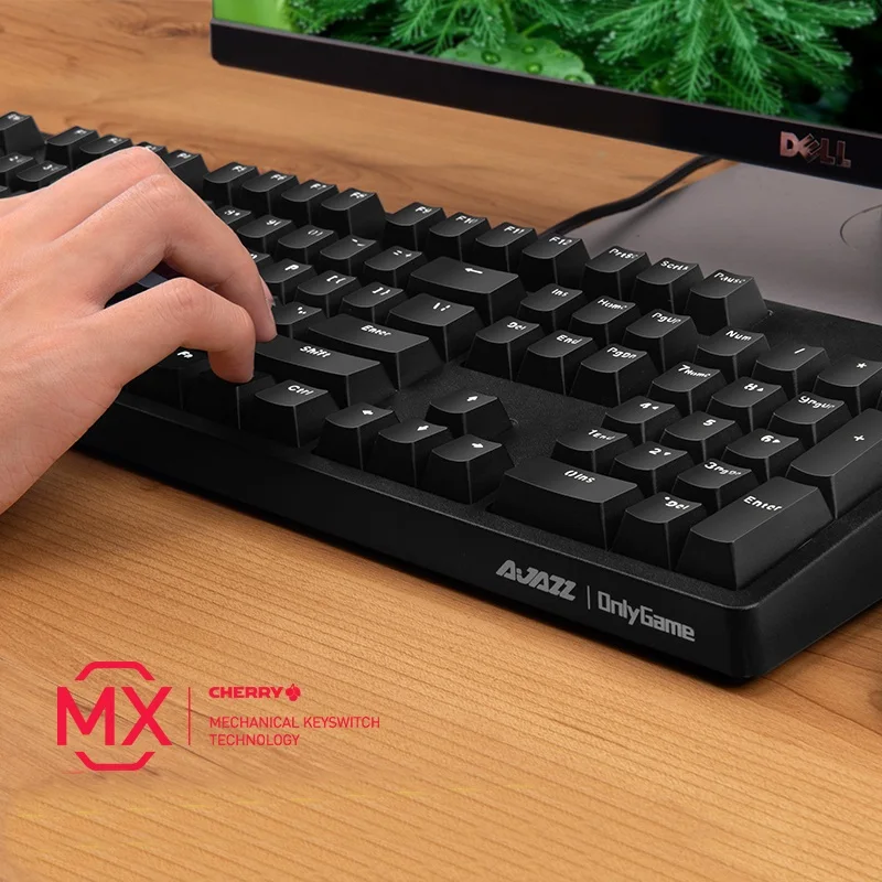 USB Проводная эргономичная Механическая игровая клавиатура Ajazz AK535 белый