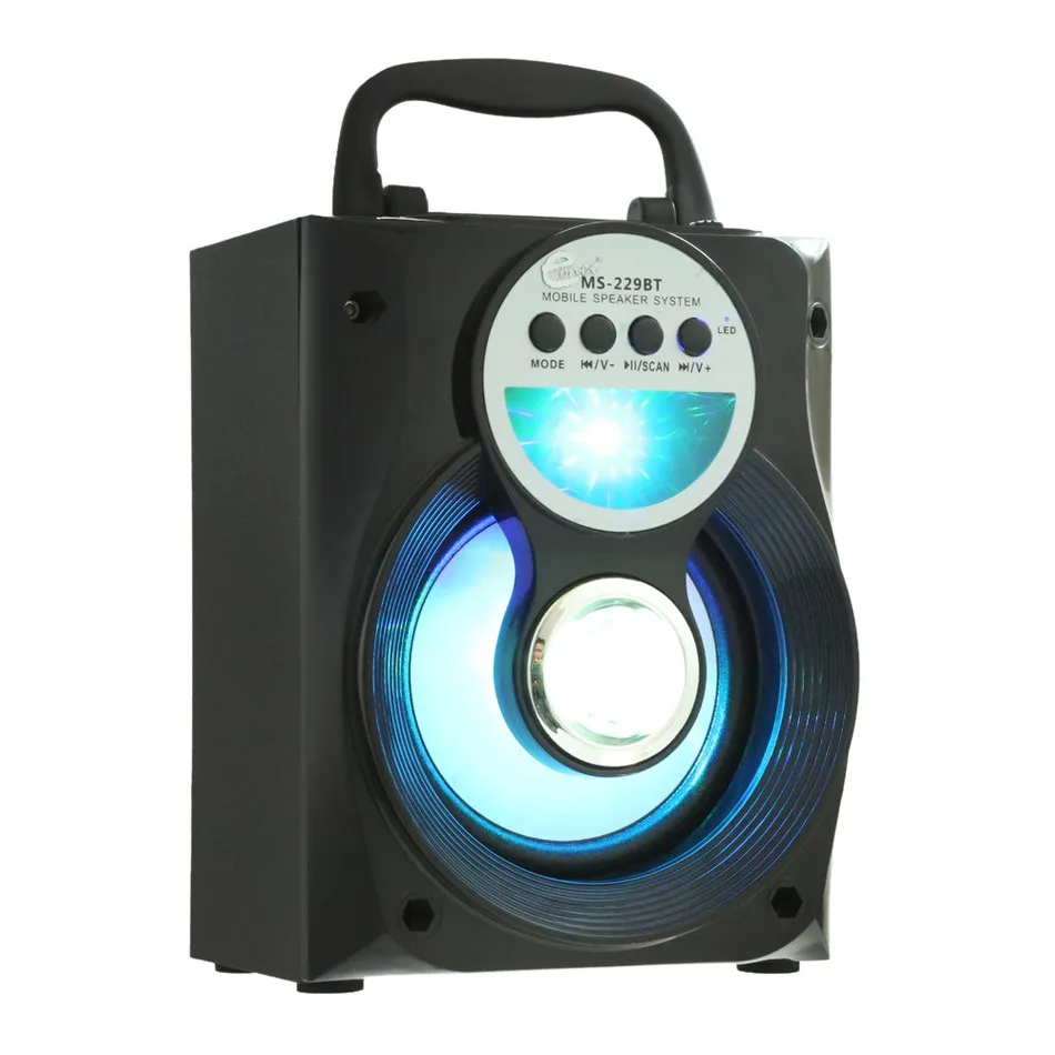 Original Loudspeaker Redmaine MS 229BT MS- Portable Bluetooth Speaker Bass LED Backlight FM AUX Input | Электроника
