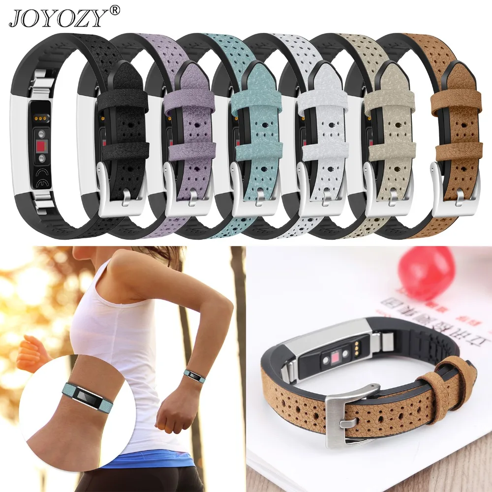 Joyozy натуральная кожа + ТПУ ремешок для часов Браслет Для Fitbit Alta/Alta hr Замена