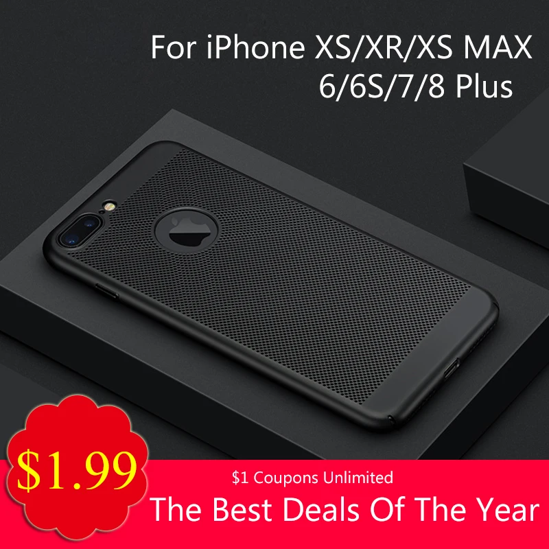 Новые чехлы для iPhone XR/XS MAX дышащий чехол мобильного телефона X 8 Plus задняя крышка
