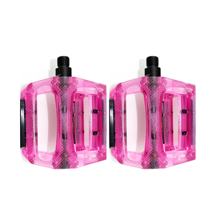 pink Wellgo MTP B109 полупрозрачная цветная Желейная педаль Dead Fly велосипедная педаль Нескользящая педаль для голеностопного горного велосипеда - Цвет: pink
