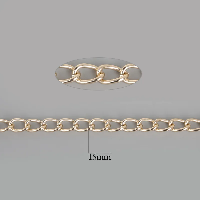 2/5 м/металлическая цепь алюминиевая Позолоченная серебряная/золотая цепочка для