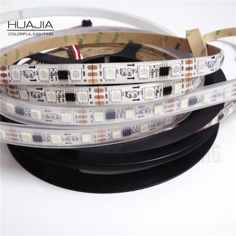 5M Ws2811 Светодиодные ленты Dc12V 30/48/60 светодиодный s/m RGB Addressble Светодиодные ленты черный и белый PCB IP30/IP65/IP67 SMD5050 Пиксели полоски