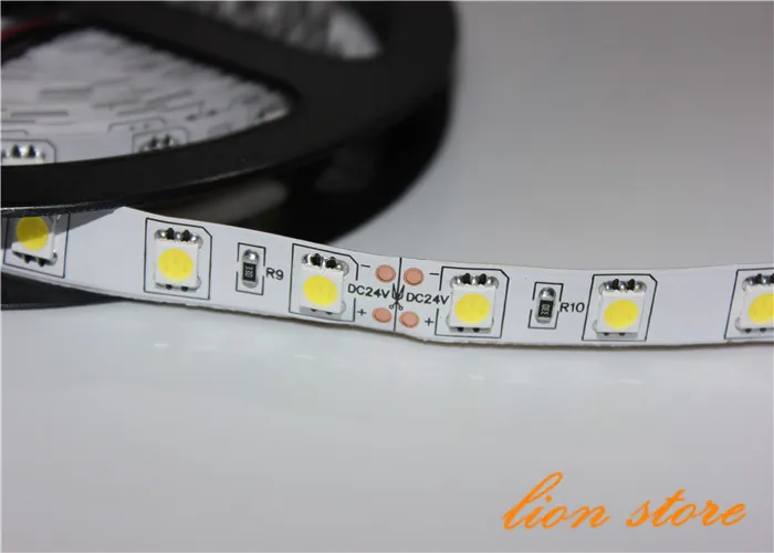 Водонепроницаесветодиодный Светодиодная лента S605 5050 SMD DC 24 В гибсветильник ная 60