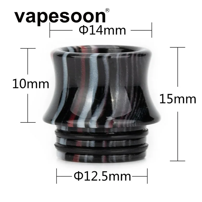 

Authentic VapeSoon 810 Resin Drip Tip For TFV12 Prince TFV8 BIG BABY Stick V8 TFV12 Prince IJUST 3 etc 810 Drip Tip