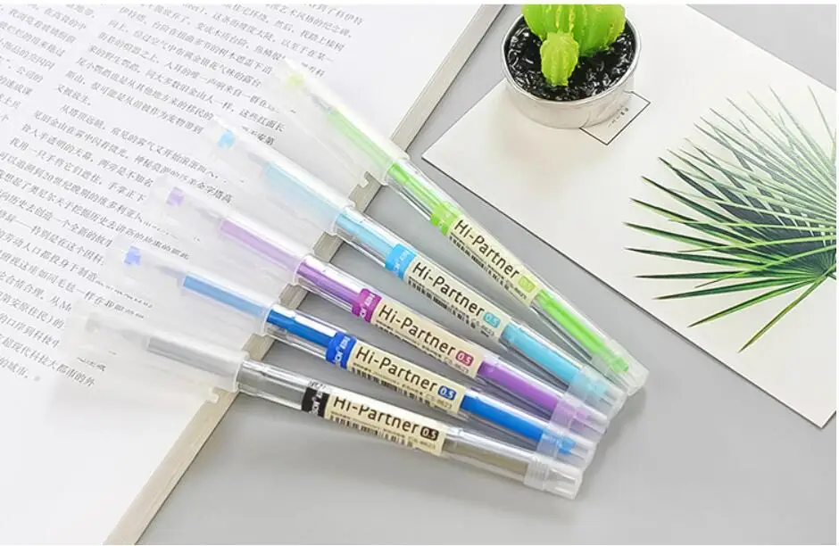 8 шт./lotGel Pen 0,5 мм цветная чернильная ручка, ручка для школы офиса, 8 цветов, канцелярские принадлежности для студентов