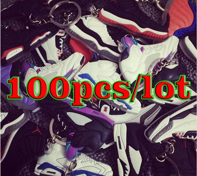 100pcs pack 100 шт до 10000 шт 466 стилей ПВХ резиновый брелок в форме обуви пластиковый jordan Брелок для обуви jordan Брелок на ключи в виде обуви пользовательские стили - Цвет: 100pcs pack