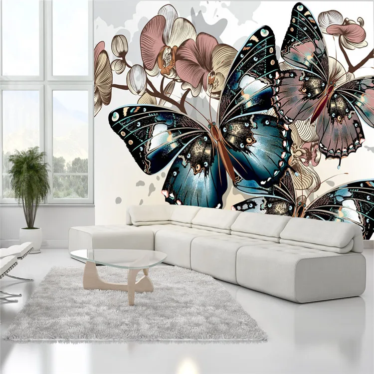 

butterfly orchid Flower Murals 3d wall murals wallpaper for bedroom and Background 3d photo murals Fresco 3d murals