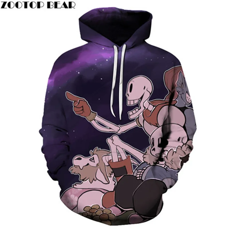 Палец указывая на передней Undertale 3D печатных для мужчин пуловер свитшот худи
