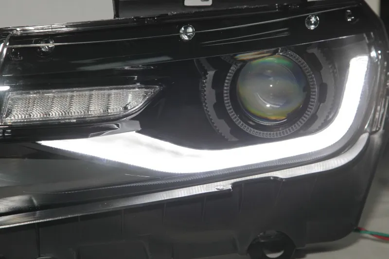 Для Chevrolet Camaro светодиодный головной светильник передние фары головного светильник s светодиодный движущийся Поворотный Светильник s с HID ксеноновый светильник s