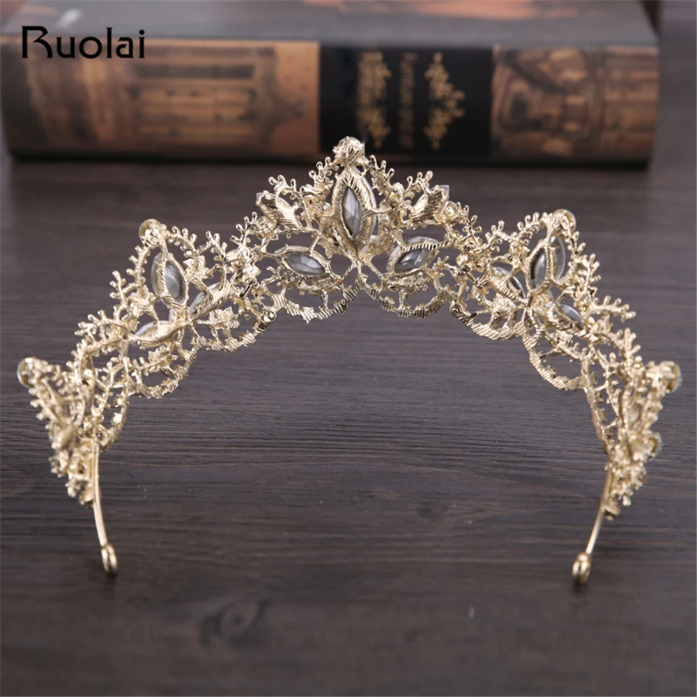 Роскошная тиара в стиле барокко с искусственными кристаллами стразы для женщин