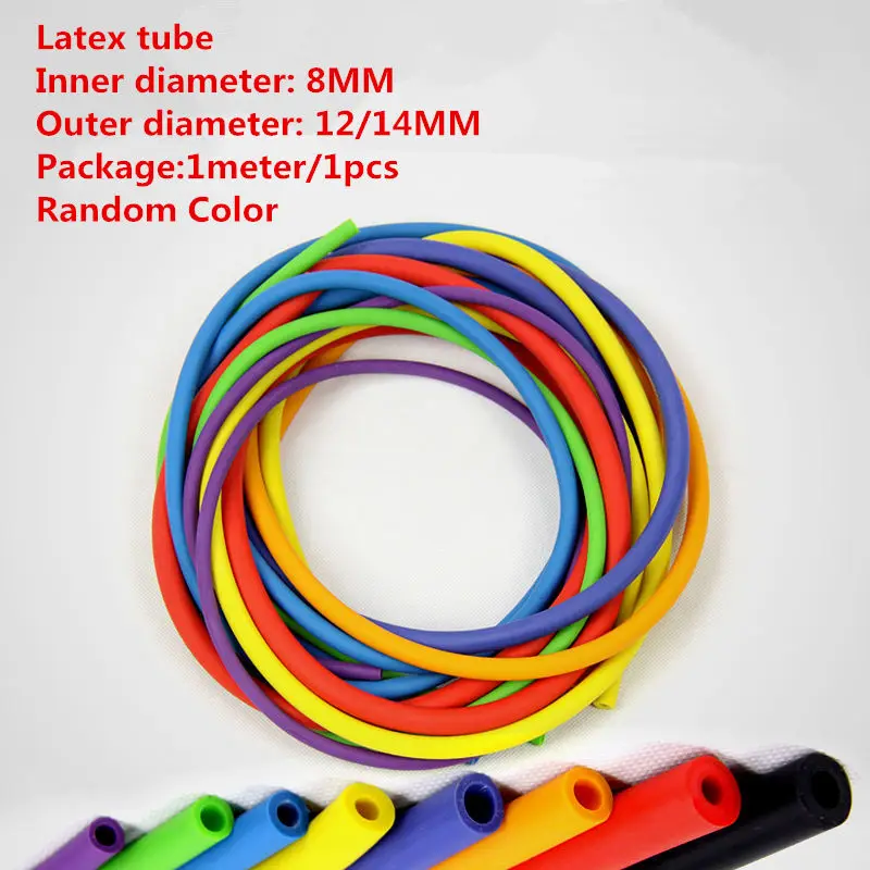 

LT004-2 Latex tube 4Meters 8*14mm Bungee cord Inner diameter 8MM Outer diameter 14MM Rubber hose Elastic tube pulling rope