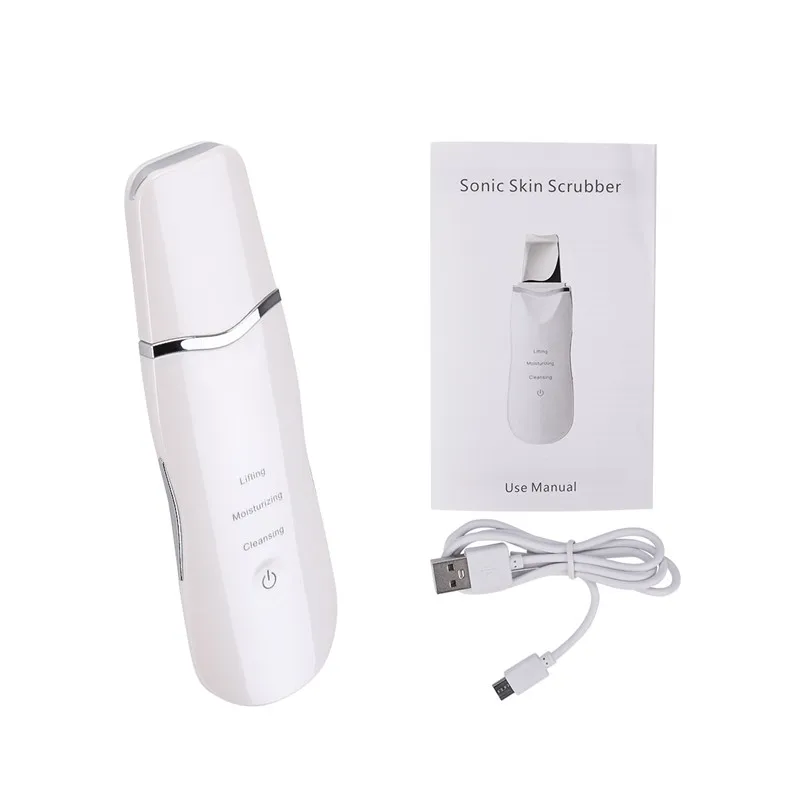 Facial Ultrasonic Skin Scrubber Spatula Infusion Exfoliation Ultrasound Face Cleaning Peeling Pore Cleaner Blackhead Remover 39