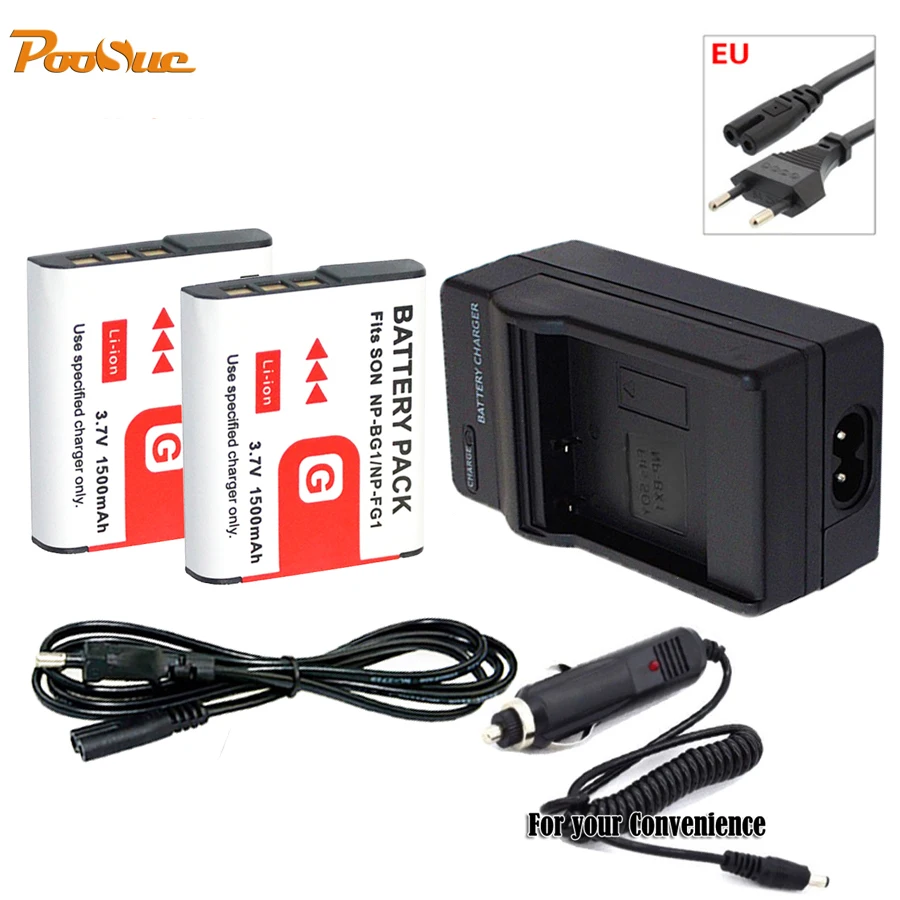 1x зарядное устройство BG1 US/EU + 2х батареи NP для SONY камер 1 2 5 NPBG1 |np bg1|np-bg1 np bg1np bg1 battery |