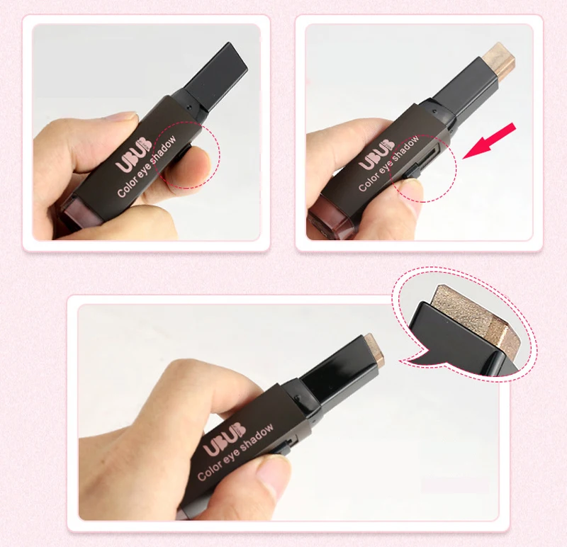 UBUB Eyes Makeup, двойной цвет, бархат, мерцающие тени для век, палочка, цвет земли, тени для век, кремовая ручка, брендовая палитра для макияжа, косметика