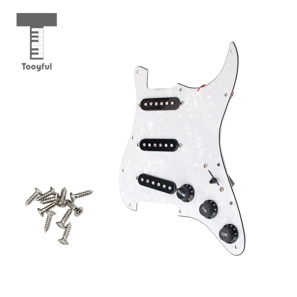 Tooyful 3 ply SSS Prewired пикапы Защита от царапин пластина с винтами Набор для Strat ST