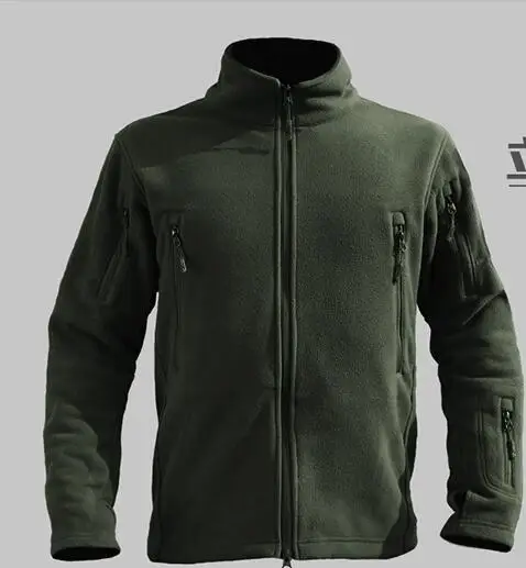 HONG WILD Осенняя легкая Тактическая Военная флисовая куртка мужская теплая Polartec Верхняя одежда Пальто с подкладкой повседневные армейские куртки - Цвет: green