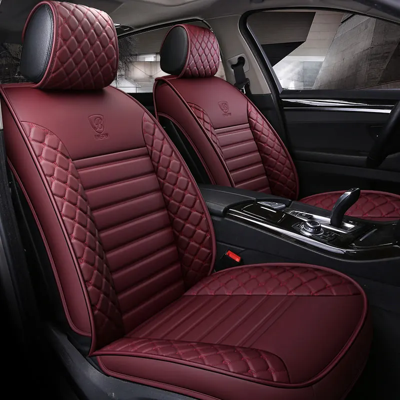 Leather car seat covers universal car seat protector mat for fiat panda grande punto stilo uno tempra Ottimo jac j3 j6 s2 s3 s5