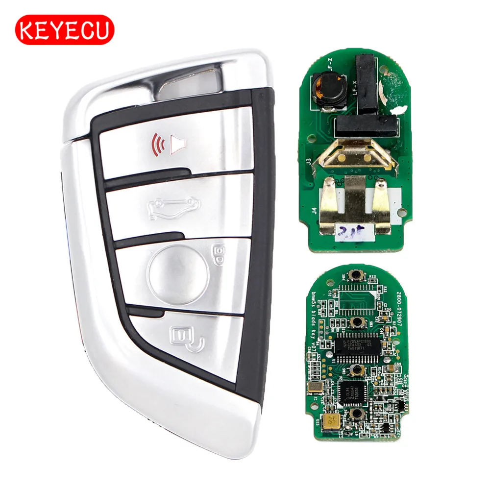 

Keyecu CAS4 + дистанционный ключ-брелок от машины, 4 кнопки, 315 МГц/433 МГц, для BMW 1 2 3 4 5 6 7 серии X1 X3 F, шасси, серебристый, 2011-2017
