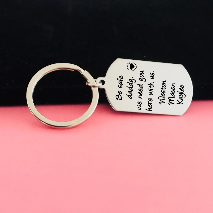Персонализированные Имя Brother Sister Dog Tag полицейский значок брелок для отца с