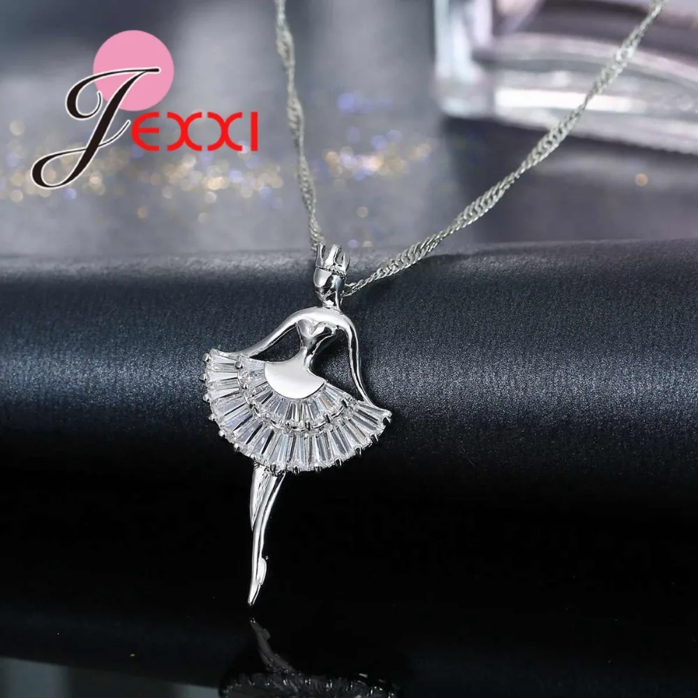 Высокое качество кубического циркония балерины дизайн кулон из стерлингового