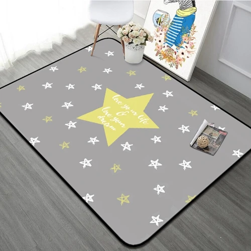 Carpet1 Ковер в скандинавском стиле для гостиной желтый красный синий звездный принт внутренние коврики Противоскользящий коврик для ванной комнаты мягкий коврик для детей - Цвет: Carpet1