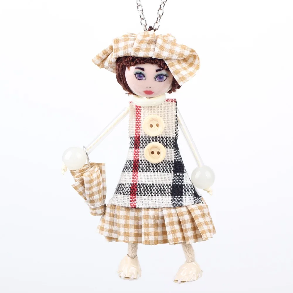 Bonsny Doll акриловая подвеска длинная цепочка французский стиль ожерелье новинка 2016