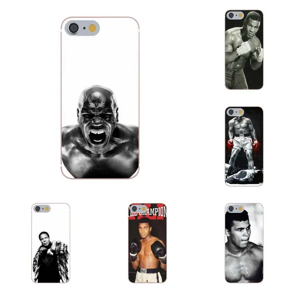Мягкие чехлы для мобильных телефонов Apple iPhone 4 4S 5 5C 5S SE 6 6S 7 8 Plus X Muhammad Ali Boxing |
