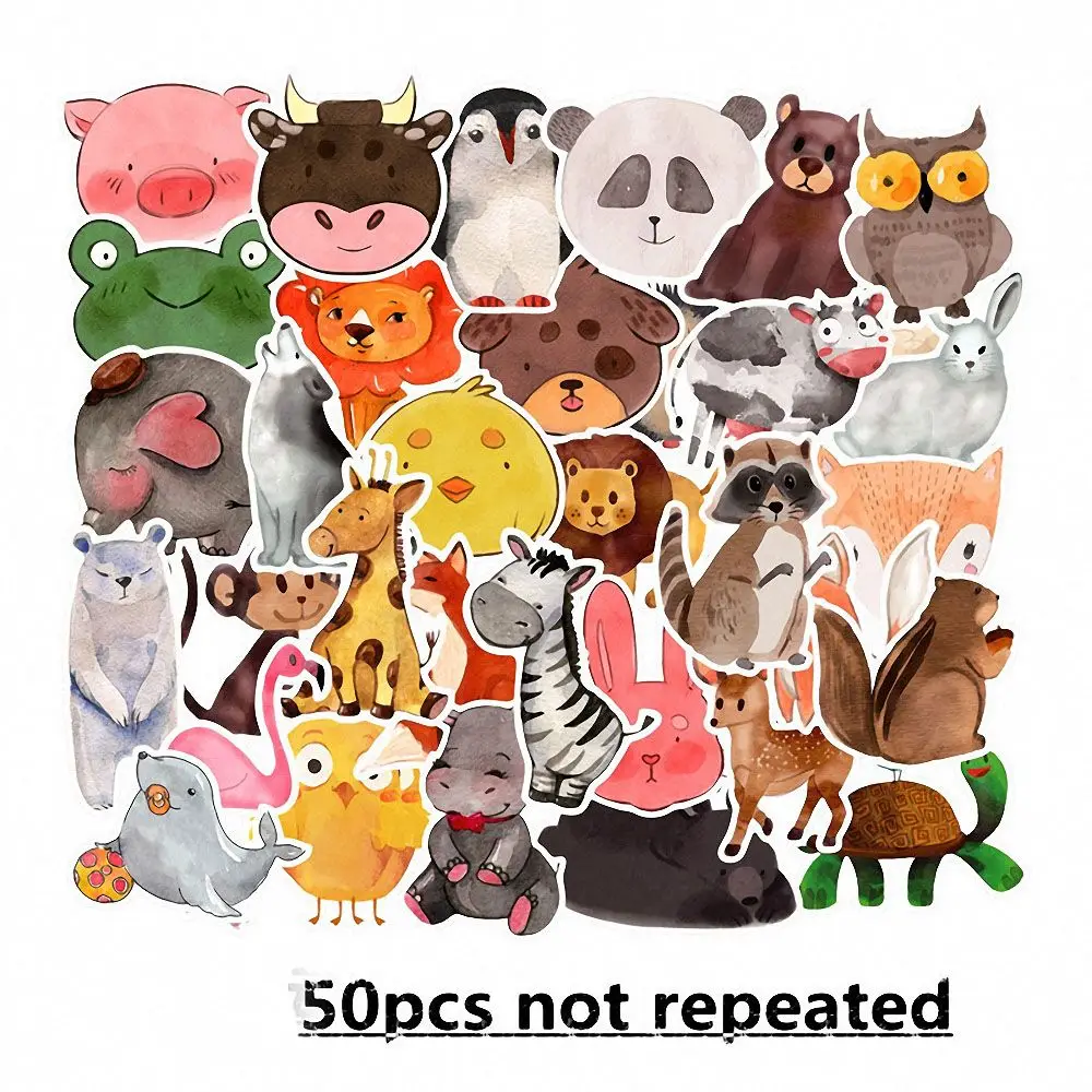 50 шт. аниме мультфильм Животные Водонепроницаемые Ретро наклейки игрушки для