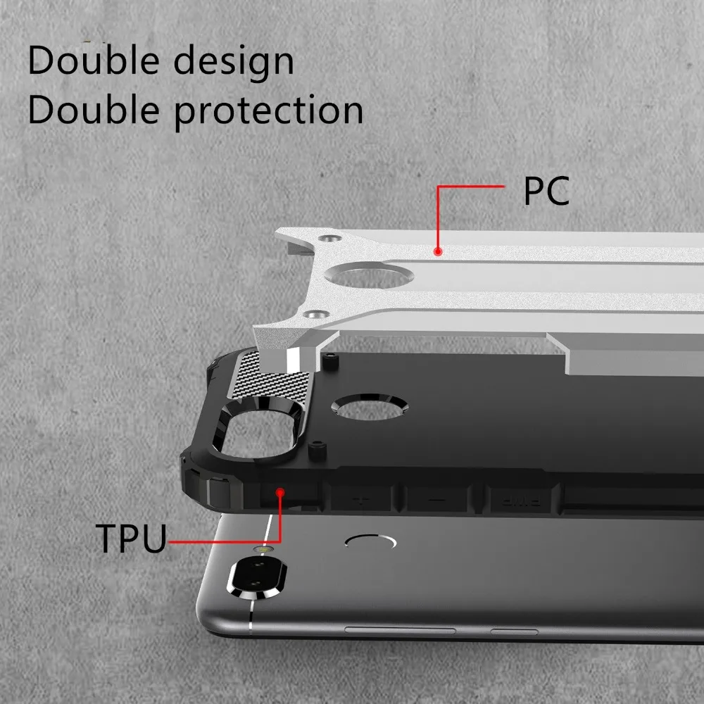 Прочный Броня PC + TPU чехол для телефона Xiaomi redmi 6 спортивный противоударный