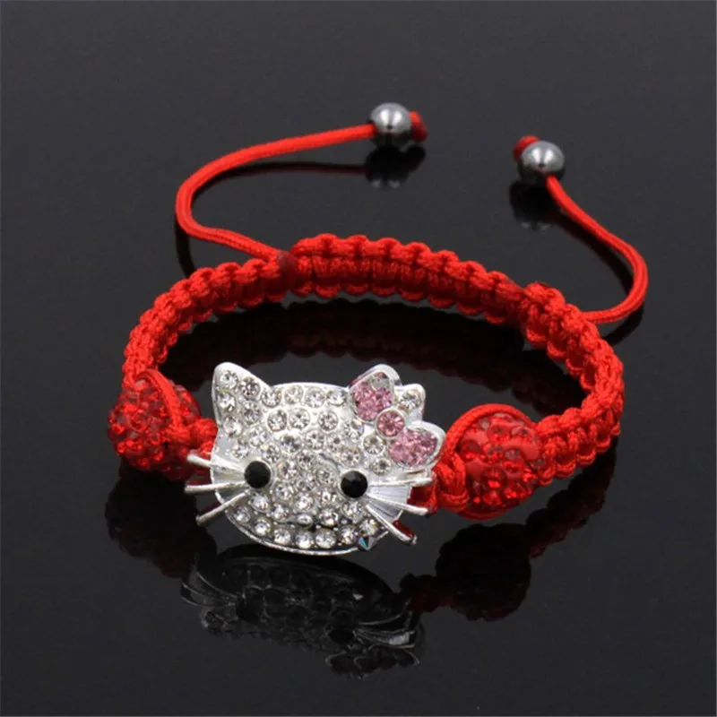 BXW 2019 Fashion 1pcs Shambhala child cat head bracelet | Украшения и аксессуары