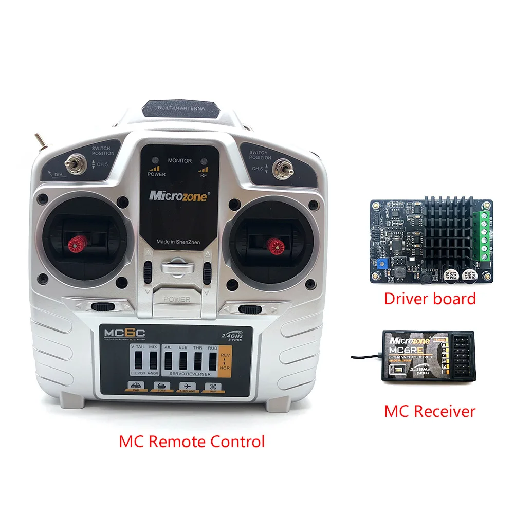 Высокая мощность DC модуль привода двигателя + MC6C 2 4G RC контроллер для бака/Panzer