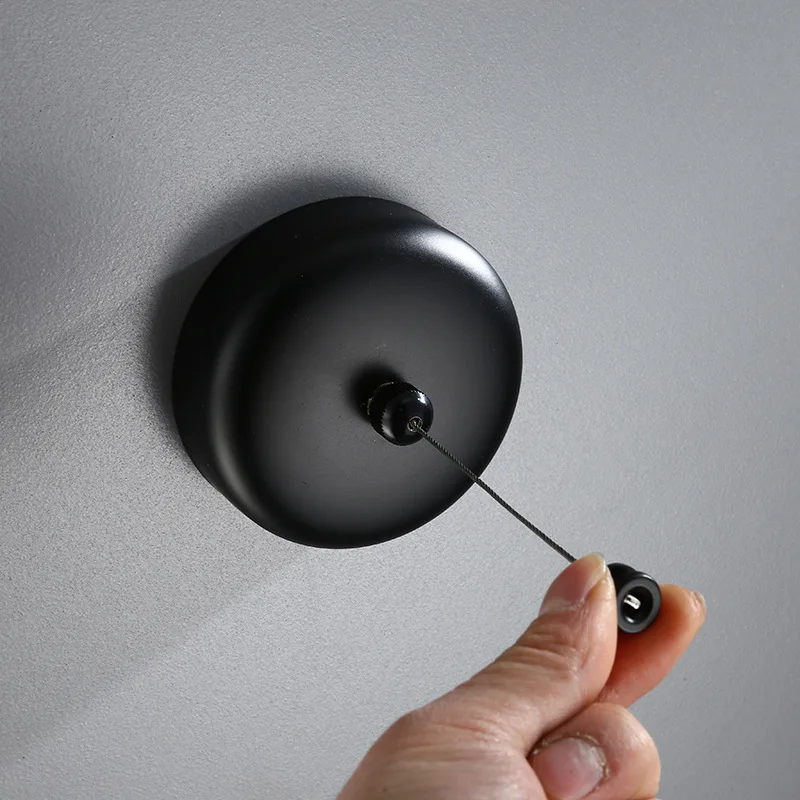 Черная Выдвижная проволочная сушилка для одежды держатель балкона веревка