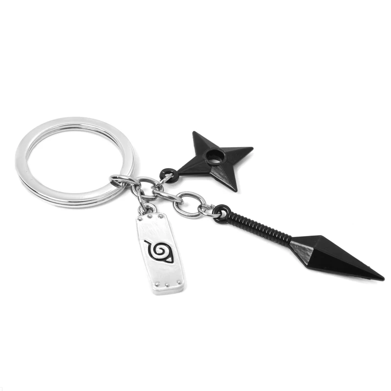Мультфильм аксессуары в стиле ниндзя кунаи Косплей металлическая ий Брелок с