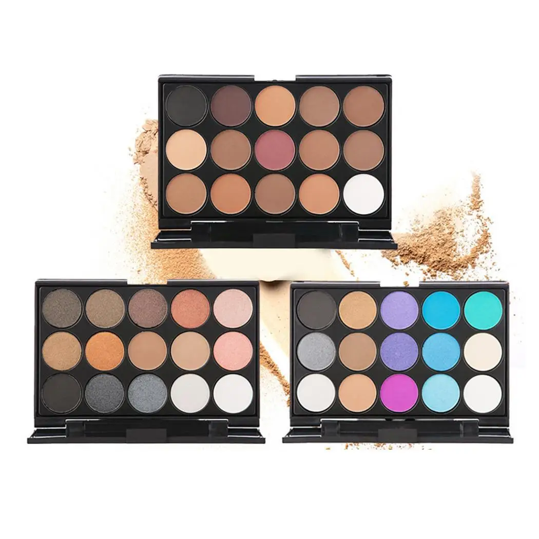 1 шт. Professional 15 цветов матовый Shimmer Тени для век все типы кожи палитры 130 г