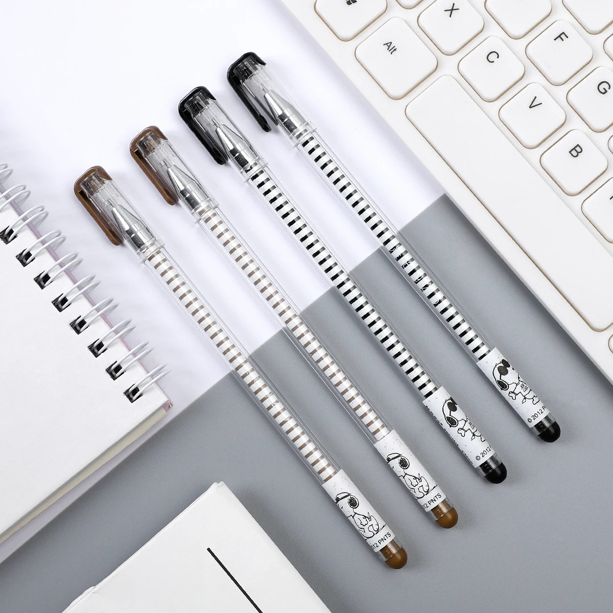 12pcs/set Cute cartoon Gel Pen 0.35mm Black Ink Neutral Pen Kawaii Korean Stationery for student writing bullet journal supplies